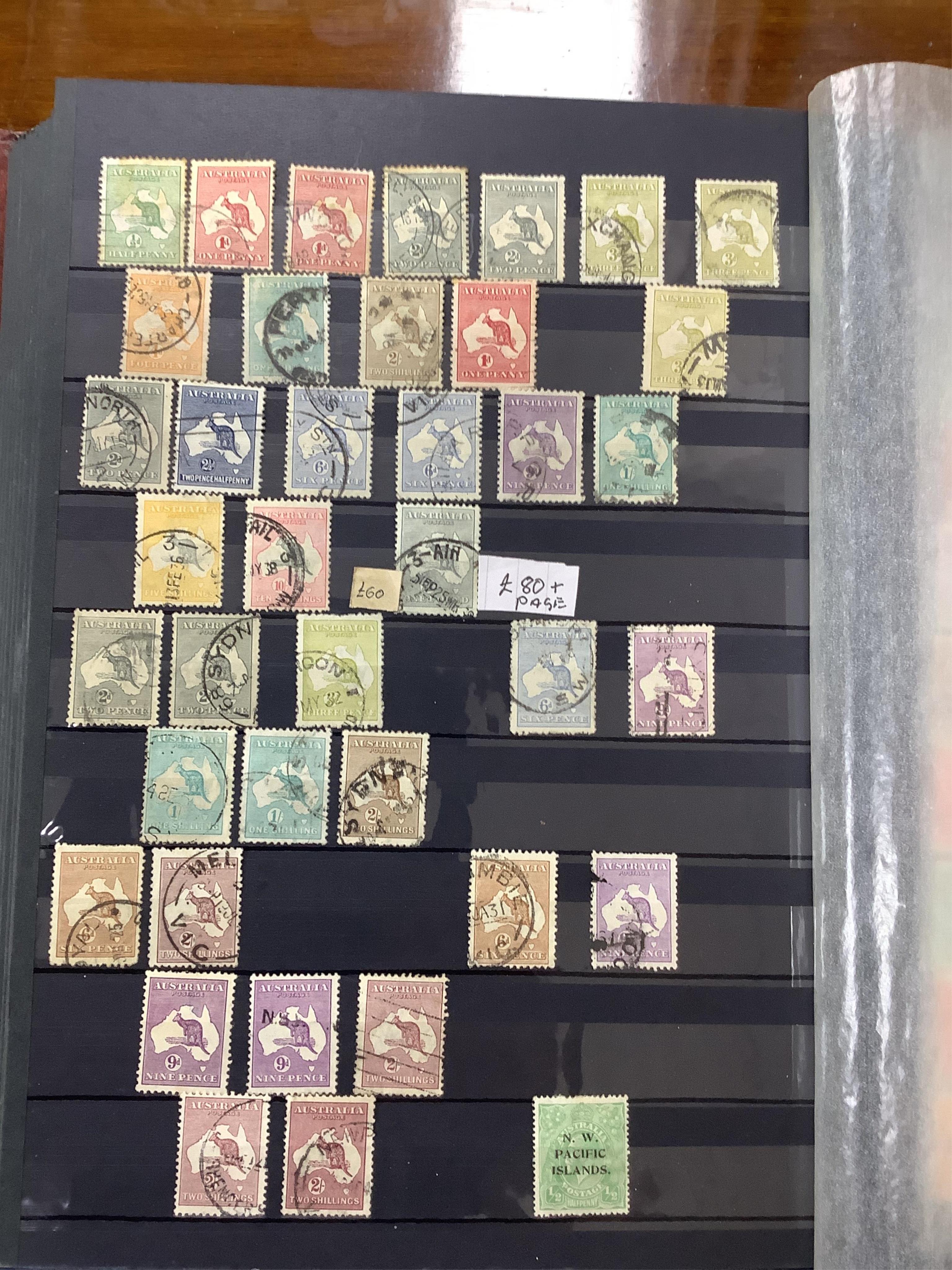 Two albums of stamps - British Guiana to Dominica and Australia to Bermuda